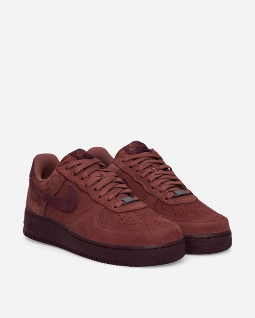 Nike Red Air Force 1 Low Retro Premium Sneakers Sepia Mahogany for men