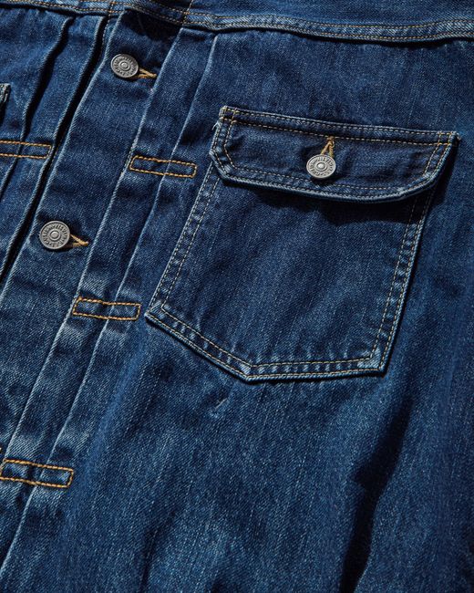 Visvim Blue Men S Ss 101x Jacket Damaged (check) for men