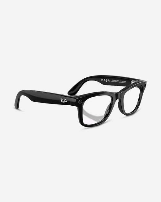 Ray-ban Meta Black Wayfarer Gen 2 Sunglasses Shiny / Clear / Graphite Green Transitions for men