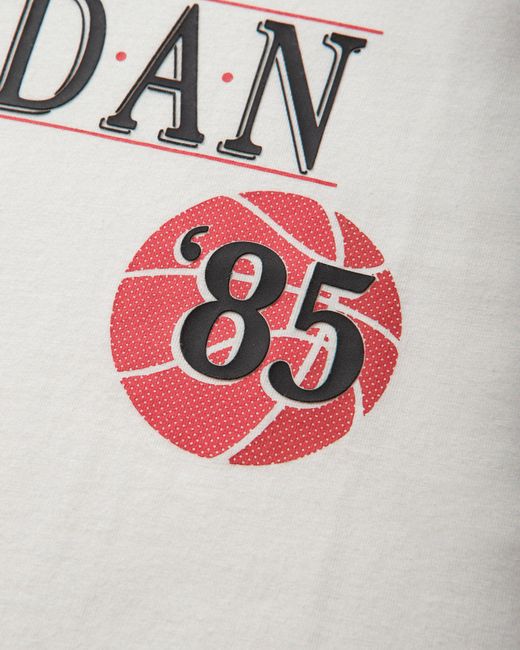 Nike White Basketball Word Ringer T-Shirt Sail Track