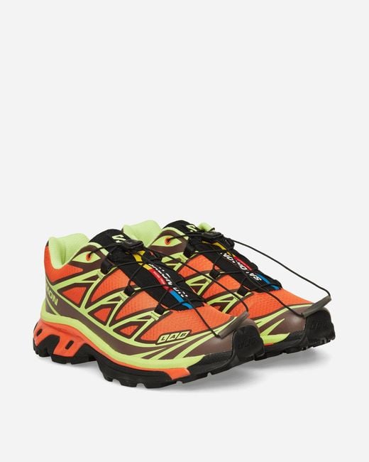 Salomon Multicolor Xt-6 Sneakers Red Orange / Sharp Green / Black for men