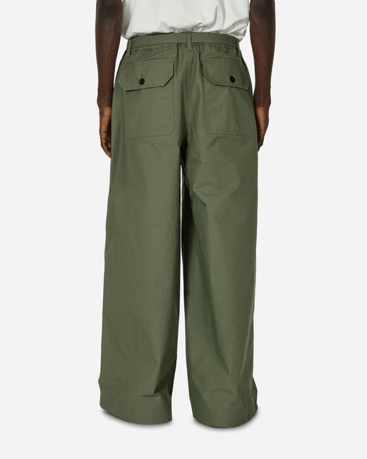 Sacai Green Rip Stop Pants Khaki for men