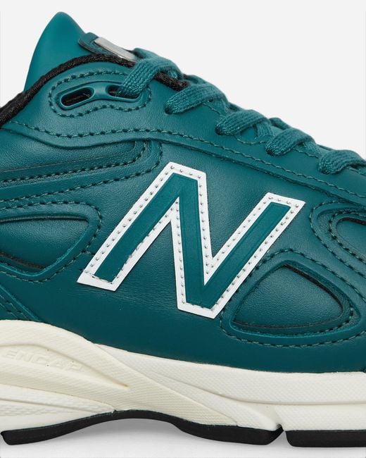 New Balance Green Made In Usa 990v4 Sneakers Teal for men