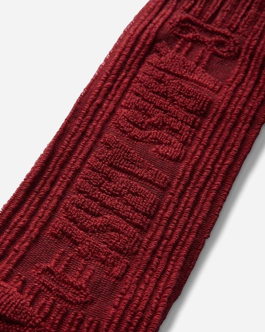 Aries Red Towelling Column Socks for men