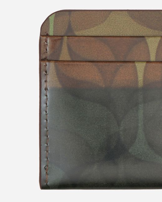 Dries Van Noten Gray Printed Leather Cardholder Beige for men