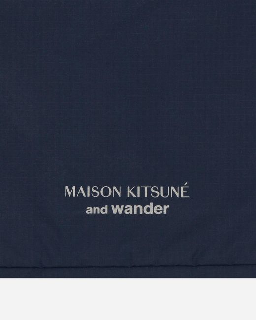 And Wander Blue Maison Kitsuné Sacoche Navy for men
