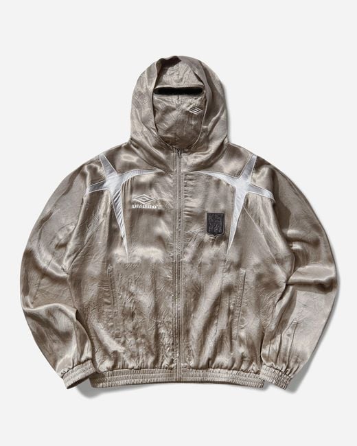 Umbro Gray Satin Jester Track Jacket Pearl for men