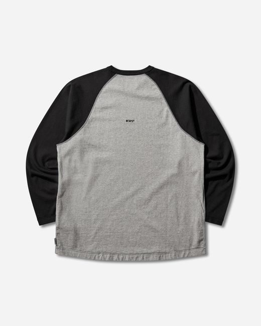 (w)taps Gray S Ian Longsleeve T-Shirt for men
