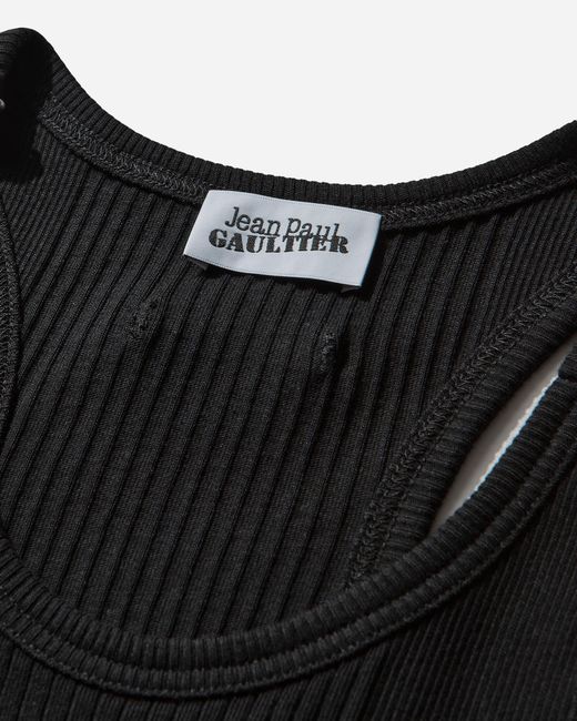 Jean Paul Gaultier Black Women S Overall Buckles Ribbed Tank Top