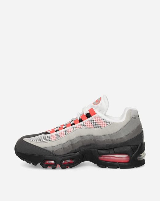 Nike Black Air Max 95 Og Sneakers Medium Ash / Solar Red for men