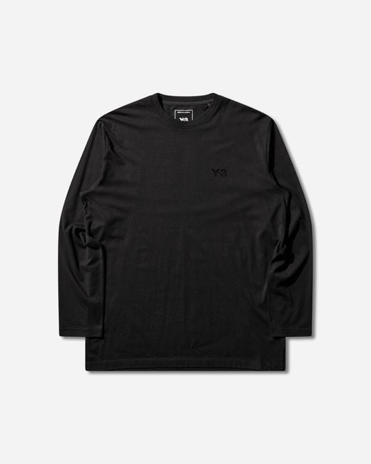 Y-3 Black Logo Longsleeve T-Shirt for men