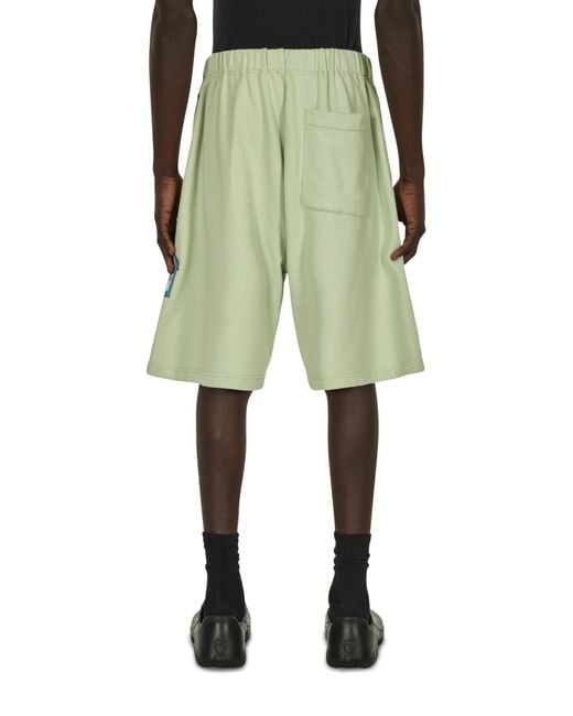 Undercover Green Cotton Sweatshorts for men