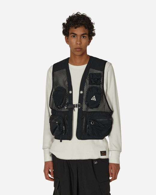 Nike Gray Acg Buttles Vest Black for men