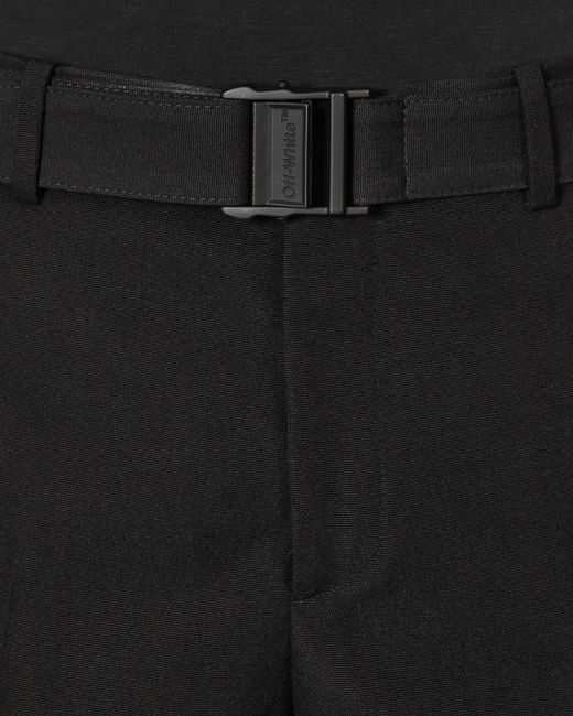 Off-White c/o Virgil Abloh Black Buckle Dry Wool Slim Pants for men