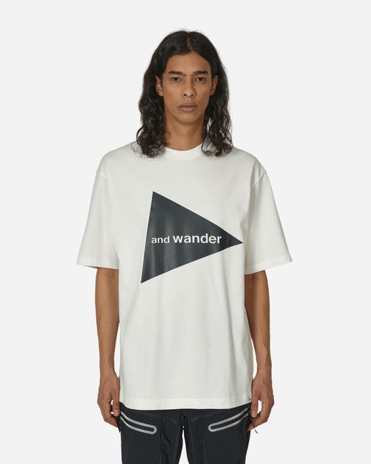 And Wander White Big Logo T-Shirt for men