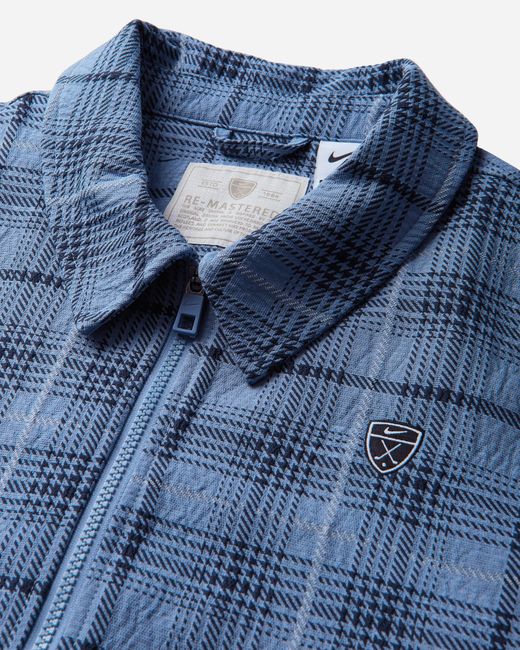 Nike Blue Tartan Loose Jacket Work for men