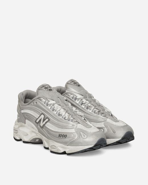 New Balance White 1000 Sneakers Silver Metallic / Matter / Raincloud for men