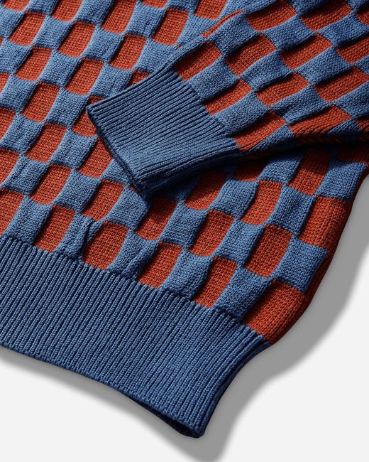 Cav Empt Blue S Rectangular Block Knit Sweater for men