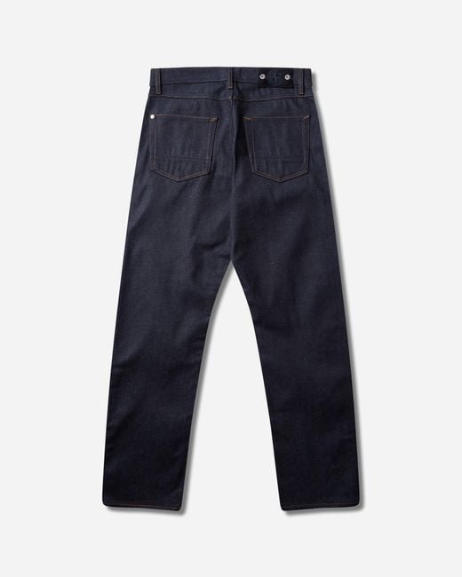 Stone Island Blue Men S Selvedge Indigo Denim-raw Jeans Raw for men