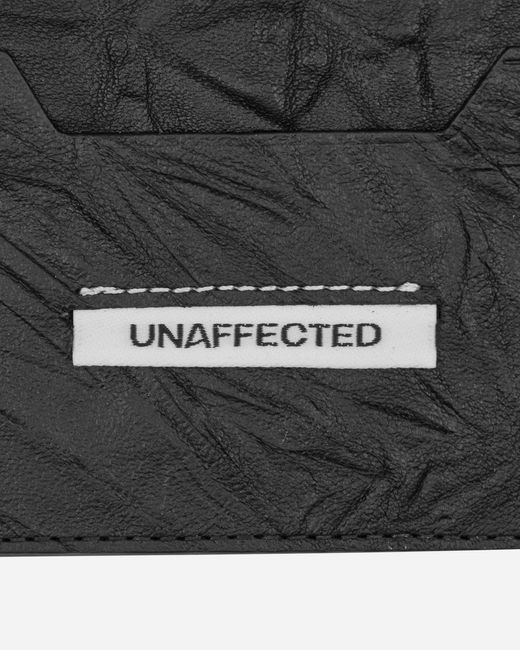 UNAFFECTED Black Logo Label Card Holder for men