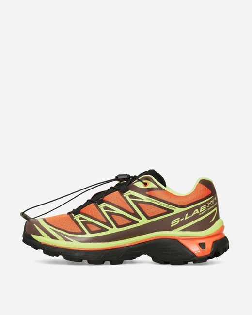 Salomon Multicolor Xt-6 Sneakers Red Orange / Sharp Green / Black for men