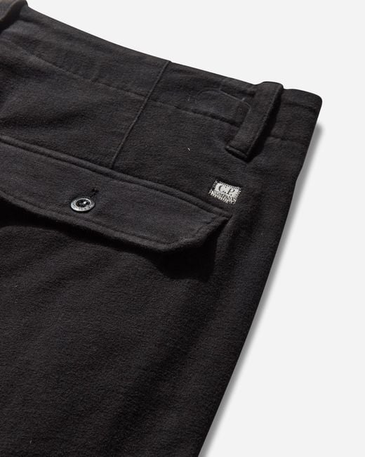 C P Company Black Men S Moleskin Cargo Pants for men