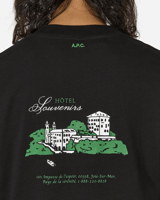 A.P.C. Black Jjjjound Hotel T-shirt for men