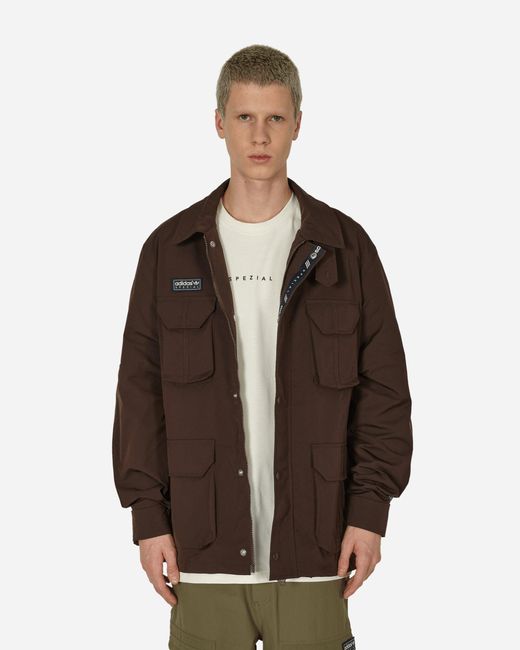 Adidas Spzl Haslingden Jacket Dark Brown for men