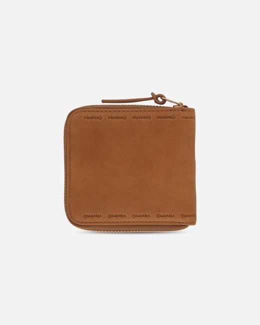 Visvim Brown Leather Bi-Fold Wallet Camel for men