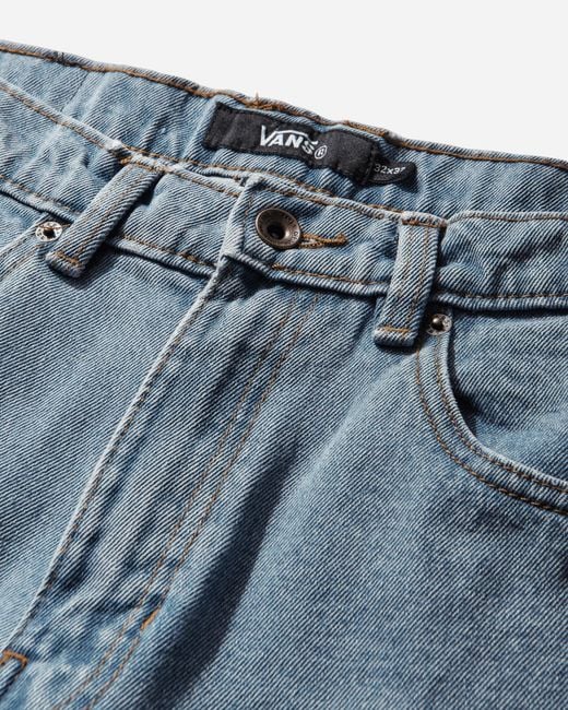 Vans Blue S Check-5 Loose Denim Pants Stonewash for men