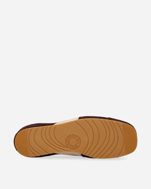 Dries Van Noten Brown Suede Sneakers Dark for men