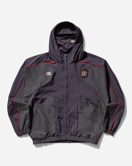 Umbro Gray Men S Rose Crest Masked Track Jacket Dark Grey / Dark Purple for men