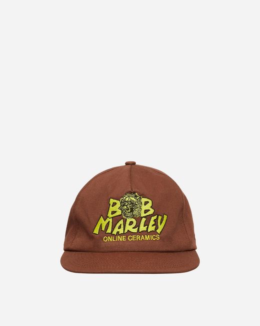 ONLINE CERAMICS Brown Bob Marley Lion Logo Embriodery Hat for men