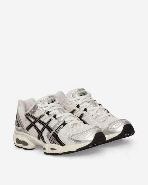 Asics White Gel-nimbus 9 Sportstyle Sneakers In Cream/black,at Urban Outfitters for men