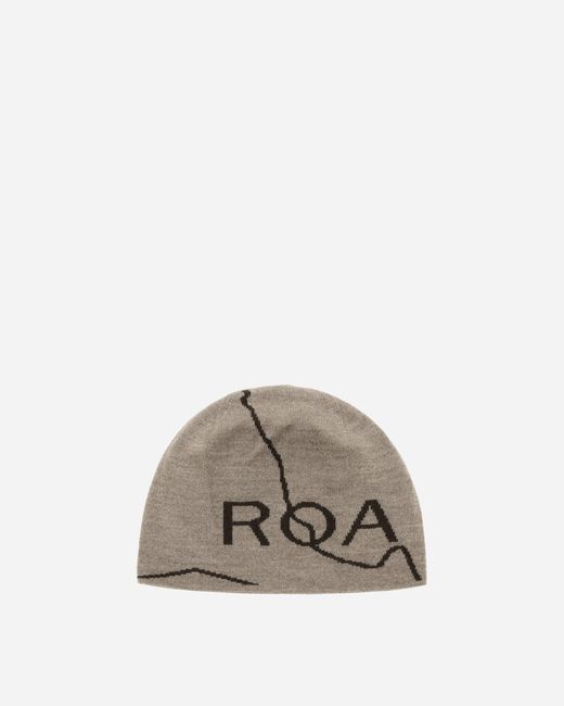 Roa Natural Logo Beanie Taupe for men