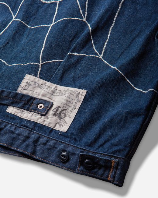 Kapital Blue Men S 13oz Denim Std Thunderbird Blouson (kountry Dream Catch Remake) Indigo for men