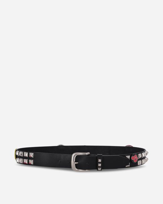 Hysteric Glamour White Studs Badges Fever Belt Black