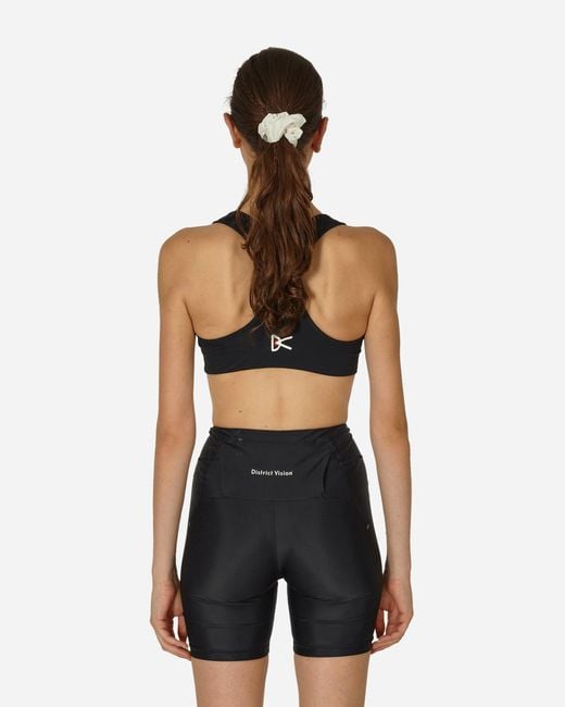 District Vision Black Twin Layer Medium Support Bra