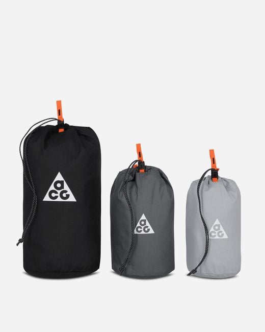 Nike Acg Stuff Sack 3-pack Black / Safety Orange / Summit White for men