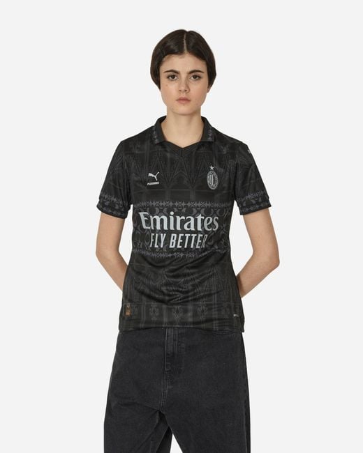 PUMA Black Ac Milan X Pleasures Jersey T-shirt Replica / Asphalt