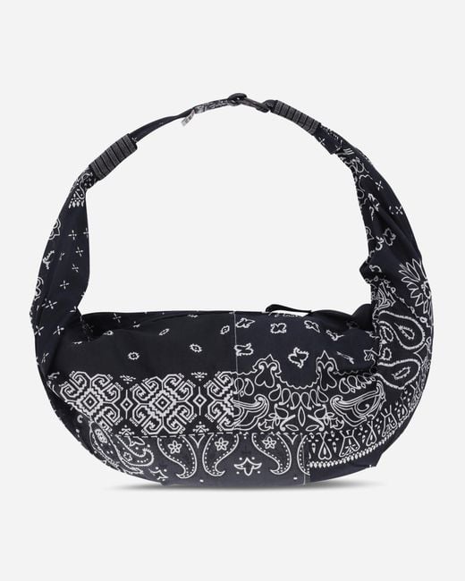 Kapital Black Gauze Bandana Beach Snufkin Bag for men