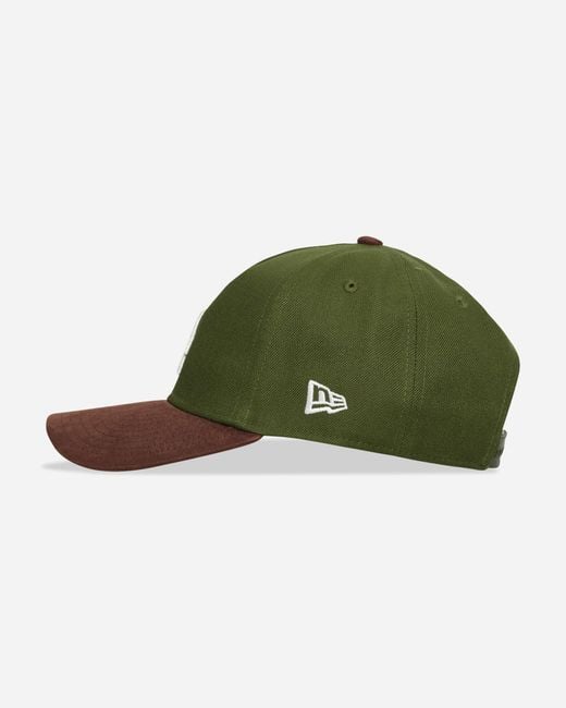 KTZ La Dodgers Mlb Suede Visor 9forty E-frame Cap Dark Green for men