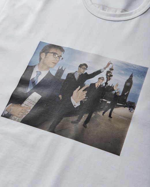 Junya Watanabe Gray Men S The Face Blur T-shirt for men