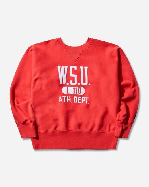 Champion Red Men's Index And Archives Lighthouse Reverse Weave Sweatshirt for men