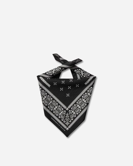 Neighborhood Black Cross Pattern Bandana for men