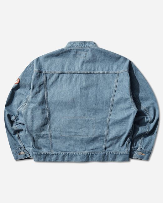 Cav Empt Blue Washed Nep Denim Trucker Jacket for men