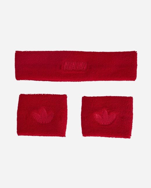 Adidas Red Avavav Sweatband Set Team Victory for men