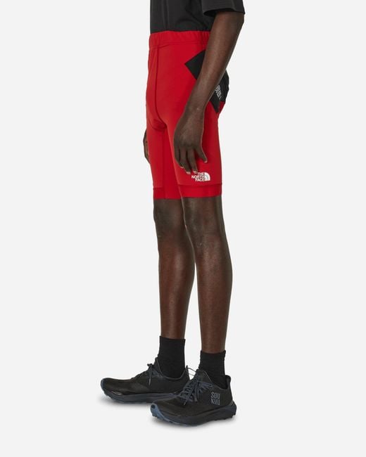 The North Face Red Undercover Soukuu Trail Run Utility Shorts Tights Chili Pepper for men