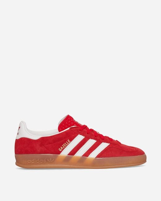 Adidas Red Gazelle Indoor Sneakers Better Scarlet / Cloud for men