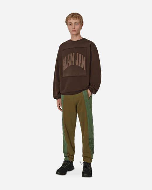 SLAM JAM Green Panel Sweatpants for men